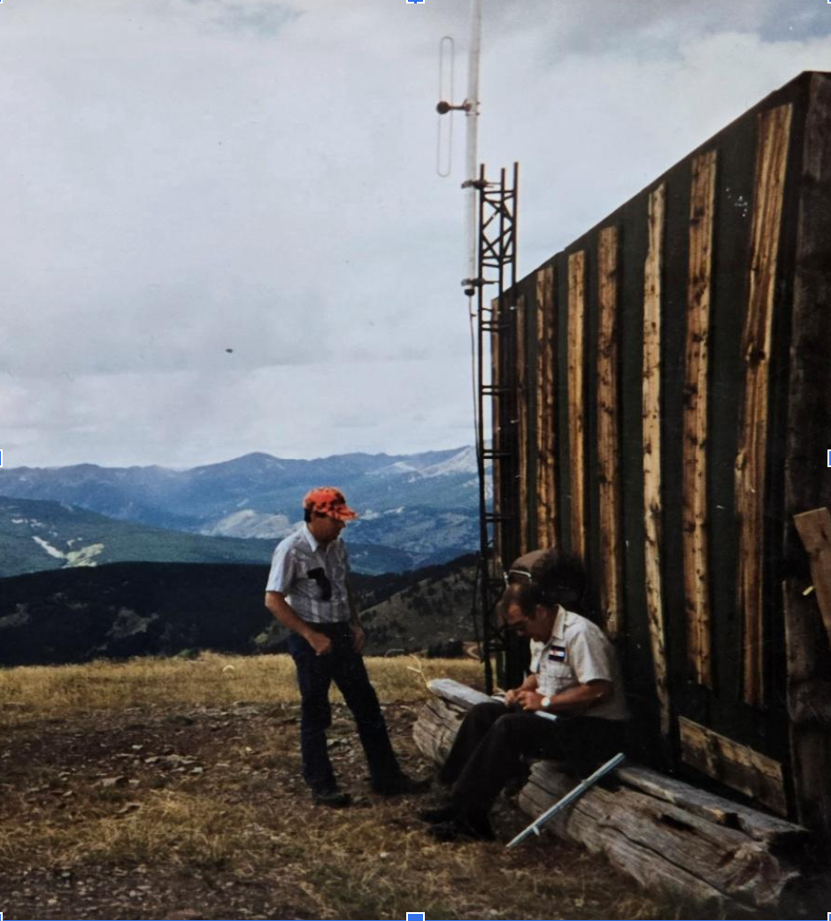 Late 1990s technician completing a record log.