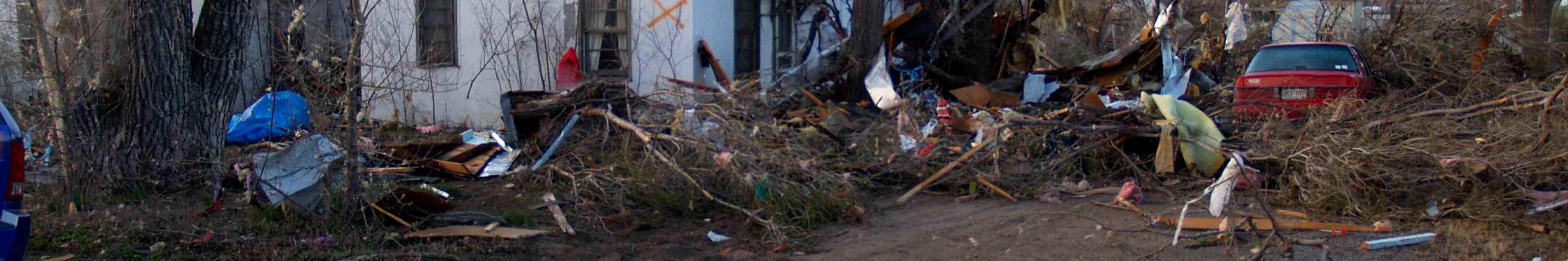 Damage after a tornado